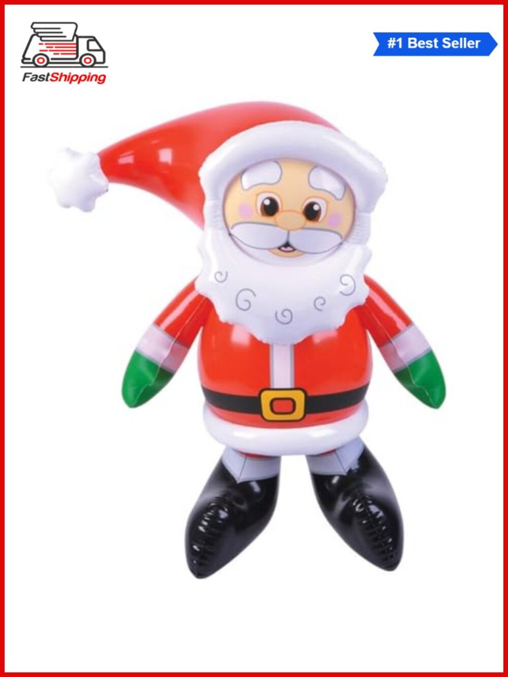 🎅 24" Santa Claus Inflatable Yard Decoration Christmas Festive Outdoor